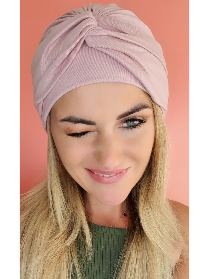 Rózowy turban Laura - po chemioterapii - Sklep internetowy online