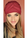 Turban damski bordowy - po chemioterapii - Sklep internetowy online