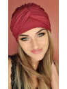 Turban damski bordowy - po chemioterapii - Sklep internetowy online