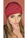 Turban damski bordowy - po chemioterapii - Sklep internetowy online