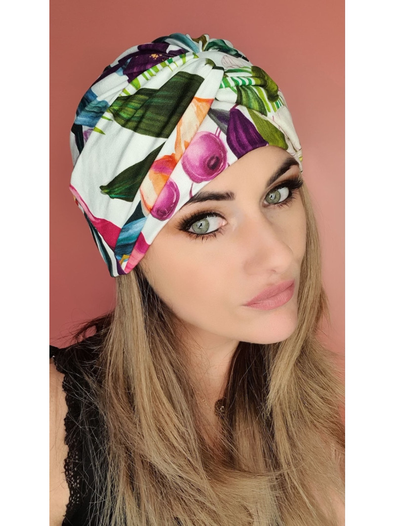 Turban w kwiaty Agata II - po chemioterapii - Sklep internetowy online