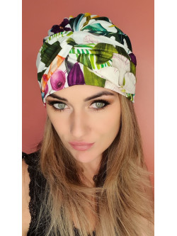 Turban w kwiaty Agata II - po chemioterapii - Sklep internetowy online