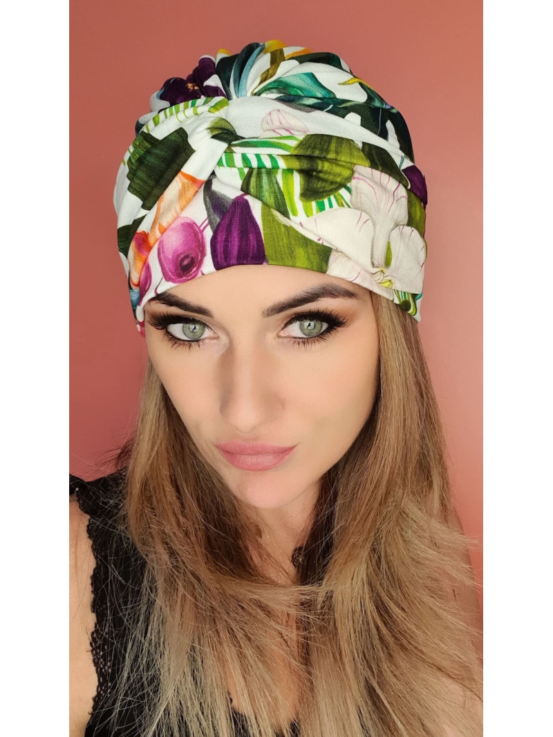 Turban w kwiaty Agata II - po chemioterapii - Sklep internetowy online
