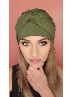 Turban damski Khaki - po chemioterapii - Sklep internetowy online