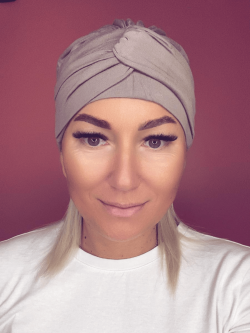 Turban bambusowy w kolorze mokki - Sklep internetowy.
