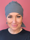 Zielony turban z szarfami - bawełna - Sklep Internetowy