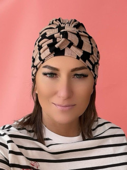 Wiskozowy turban - we wzorki - Sklep internetowy