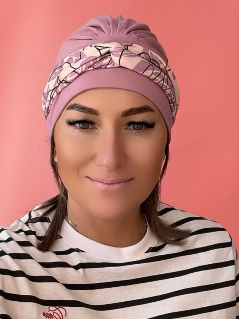 Turban z szarfami - wiskoza - Sklep internetowy