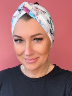 Szyfonowy turban - z opaską - Sklep internetowy