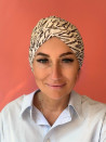 Wiskozowy turban - beżowy - Sklep internetowy