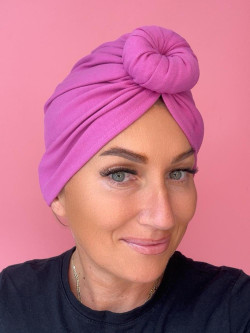 Bawełniany turban - różowy - Sklep internetowy