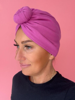 Bawełniany turban - różowy - Sklep internetowy