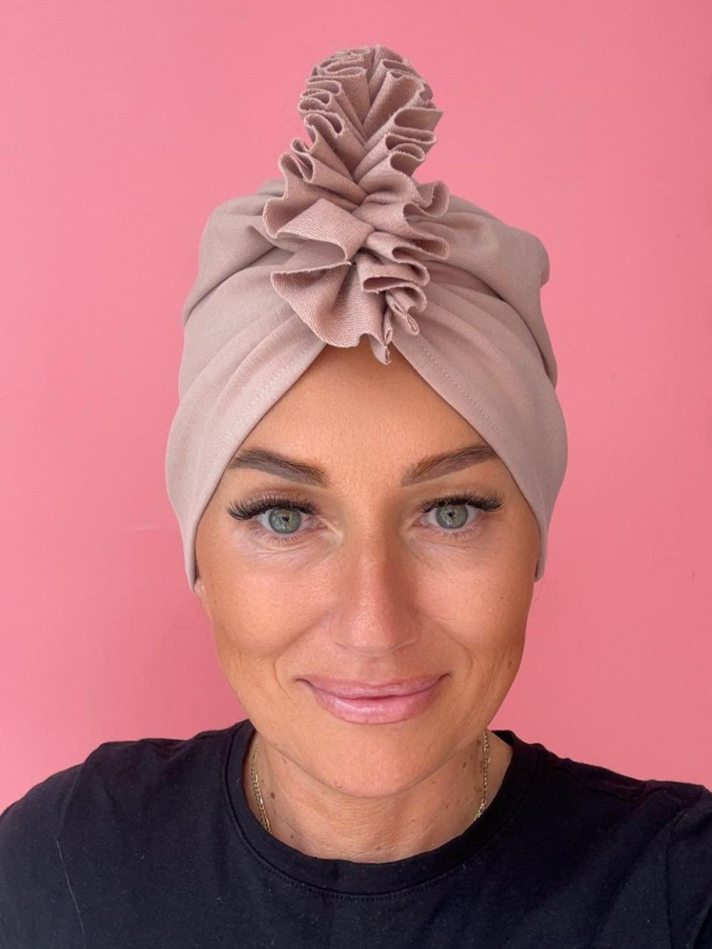 Bawełniany turban - z marszczeniem - Sklep Internetowy