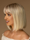 Peruka damska krótka prosty bob z grzywką jasny chłodny blond – SILVIA