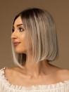 Peruka damska krótka klasyczny prosty bob chłodny jasny blond – FRANCESA
