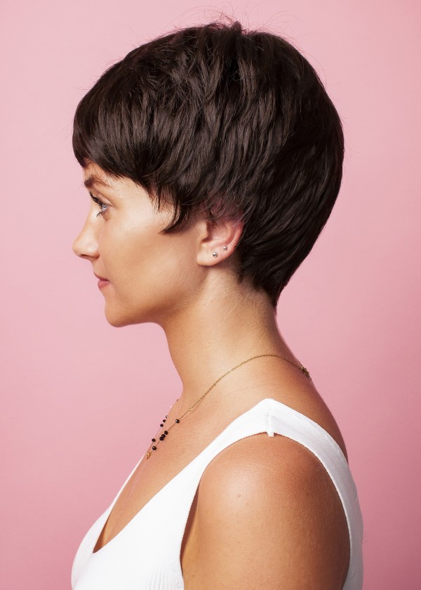 Peruka damska syntetyczna ciemna brązowa - Krótka - Sklep internetowy