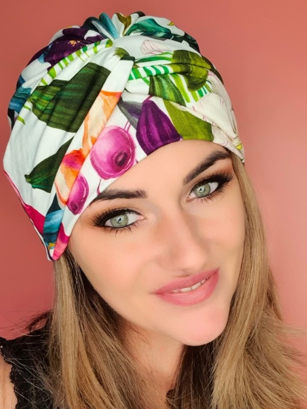 Agata II geblümter Turban - nach der Chemotherapie - Online Shop Polen