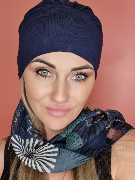 turban wiskozowy z szarfa - po chemioterapii - sklep internetowy