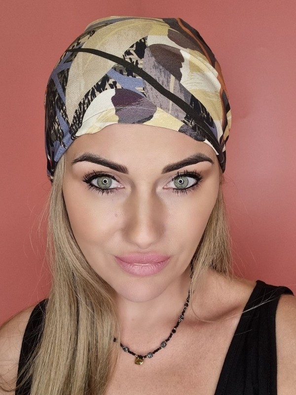 Bunter Turban – nach der Chemotherapie – Online-Shop Polen