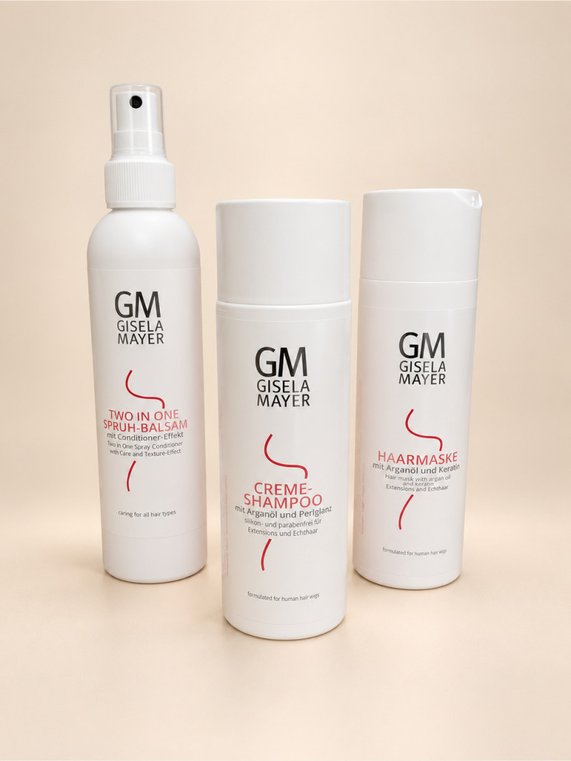 Zestaw Gisela Mayer do peruki naturalnej: szampon, maska i spray