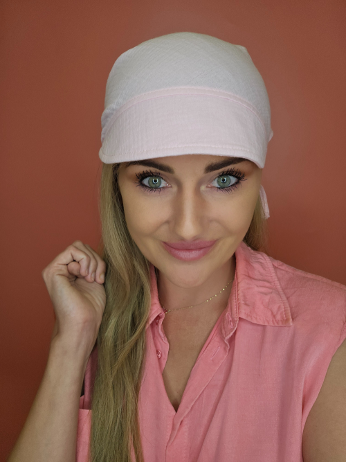 Muslin cap - with a peak - Polish online store