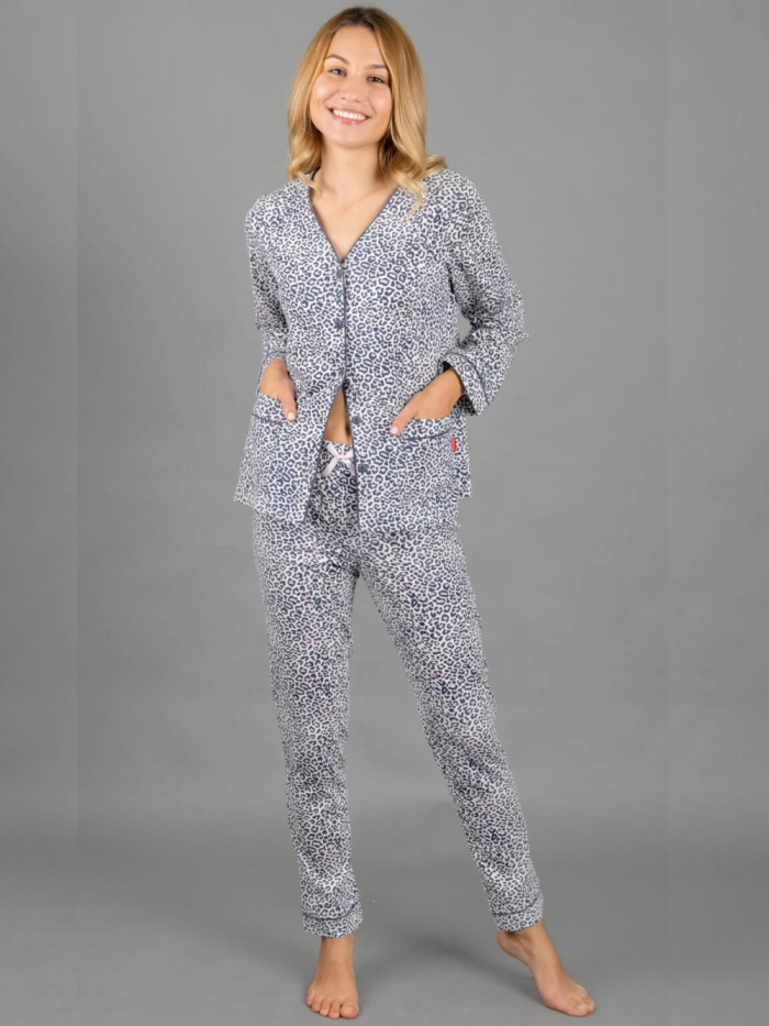 Piżamka rozpinana z przodu - Bawełniana - Sklep internetowy