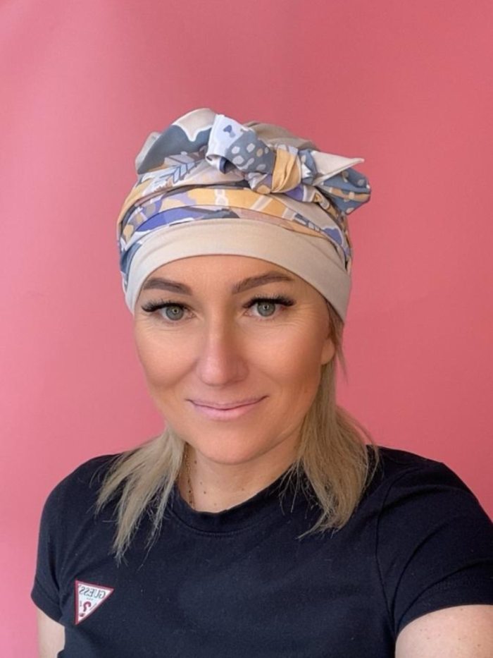 Bambusowy turban - z szarfą - Sklep internetowy