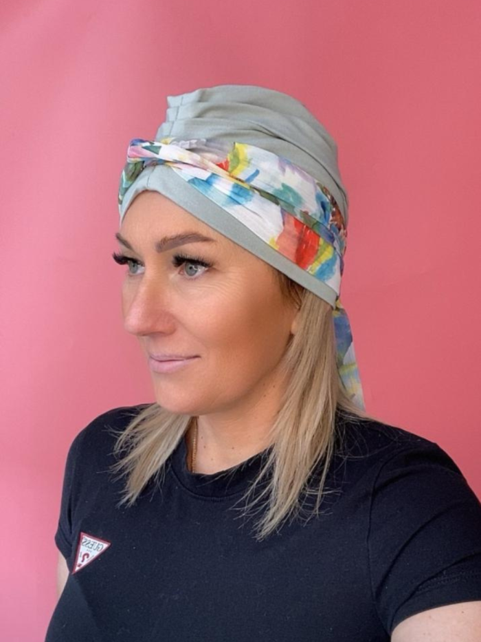 Bambusowy turban - z szarfami - Sklep internetowy