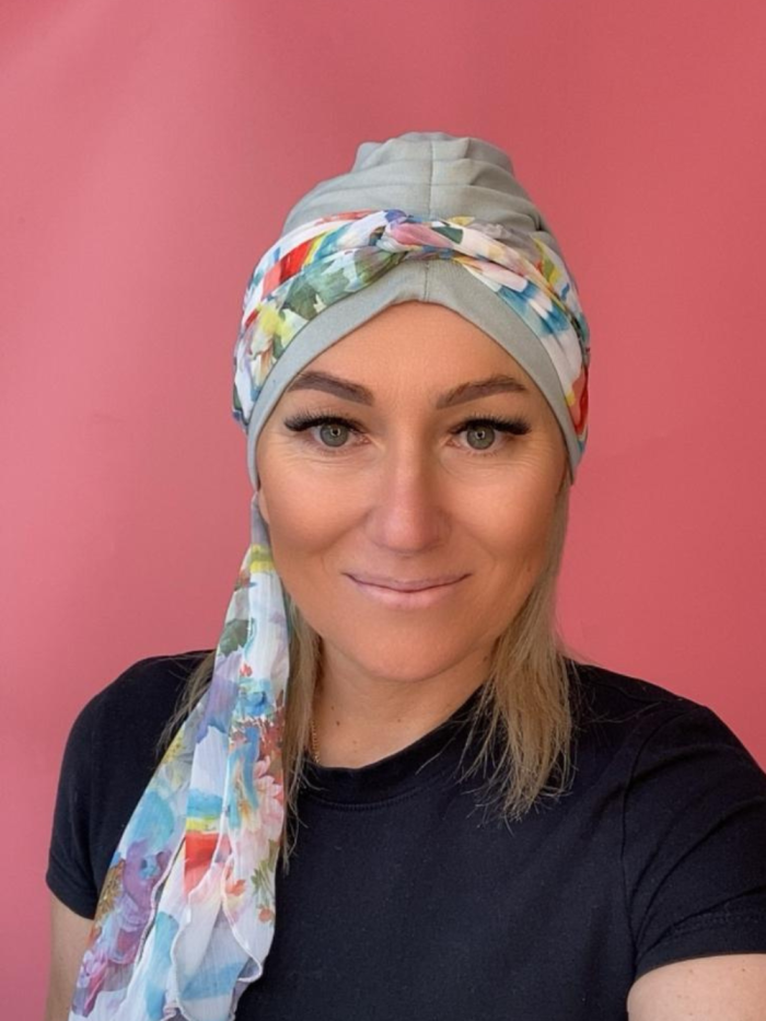 Bambusowy turban - z szarfami - Sklep internetowy