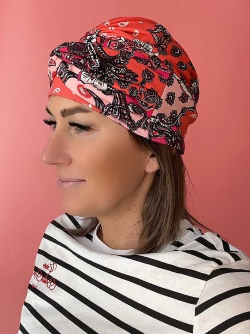 Wiskozowy turban - z węzełkiem - Sklep internetowy