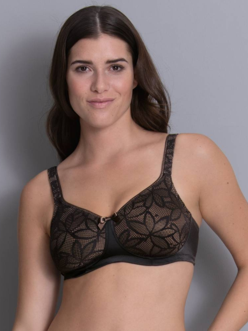 Biustonosz z kieszonkami - Selena czarna - Skelp internetowy