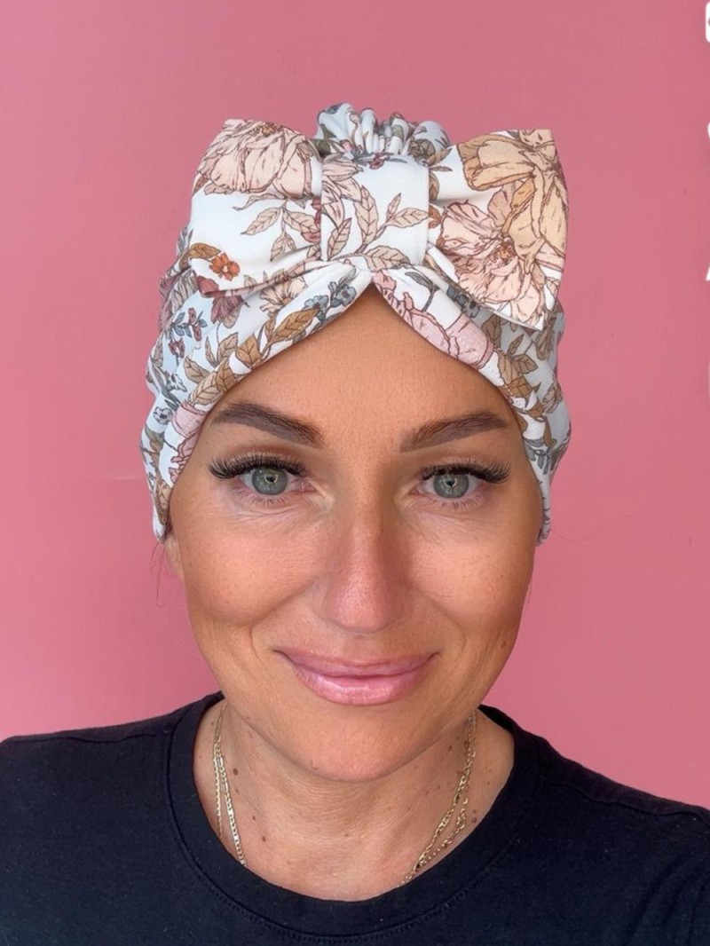 Bawełniany turban - z kokardą - Sklep internetowy