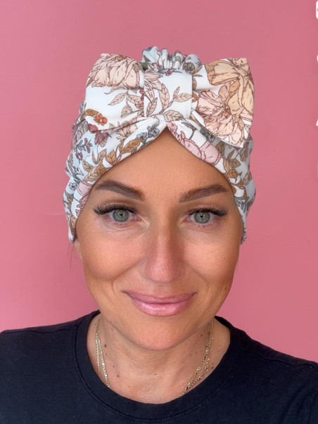 Bawełniany turban - z kokardą - Sklep internetowy