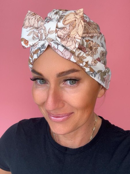 Bawełniany turban - z kokardą - Sklep internetowy