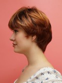 Krótka peruka damska syntetyczna ruda-naturalny wygląd- strona internetowa