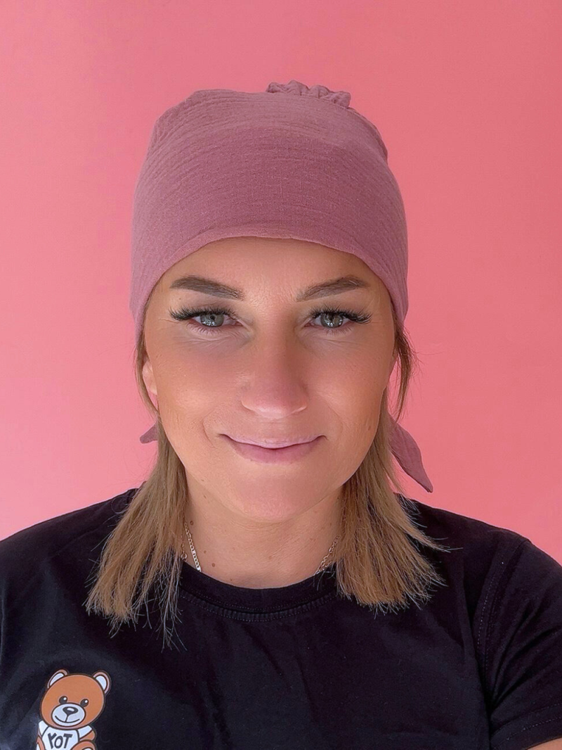 Muślinowa czapka - z daszkiem - Sklep internetowy