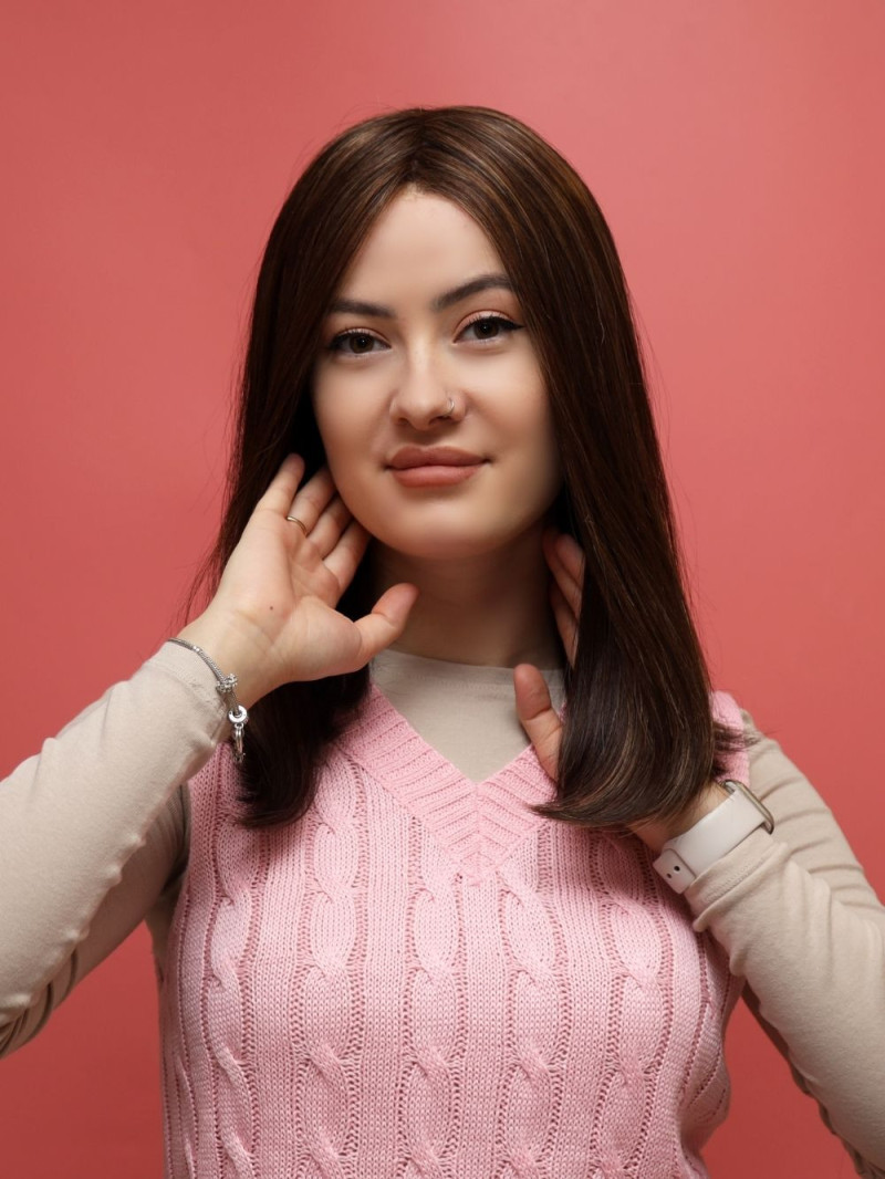 Syntetyczna peruka - brąz - Sklep internetowy